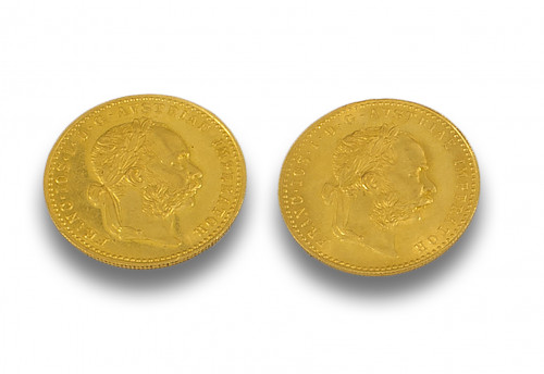 DOS MONEDAS DE UN DUCADO DE AUSTRIA DE 1915