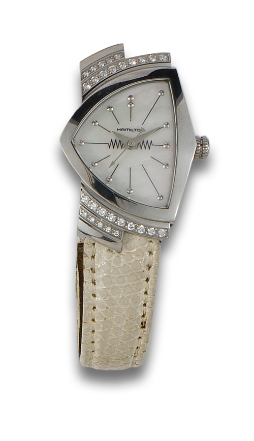 RELOJ DE PULSERA HAMILTON LADY EN ACERO CON DIAMANTES