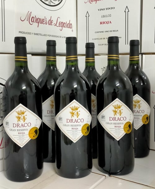 6 botellas magnum (1,5 l) de Draco Gran Reserva 2012. 