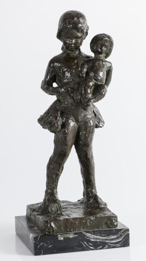 SEBASTIAN MIRANDA, "Niña", Escultura de bronce