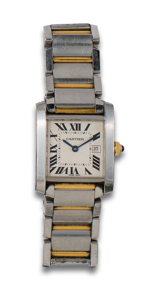 RELOJ DE PULSERA CARTIER TANK FRANCAISE EN ACERO Y ORO AMAR