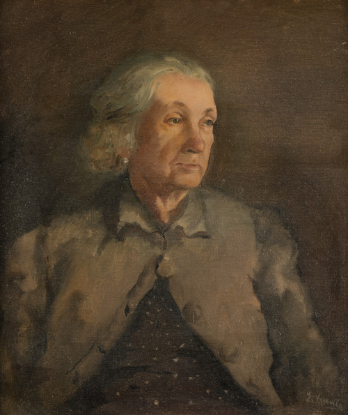 EDUARDO VICENTE, "Retrato de Dama", Óleo sobre lienzo