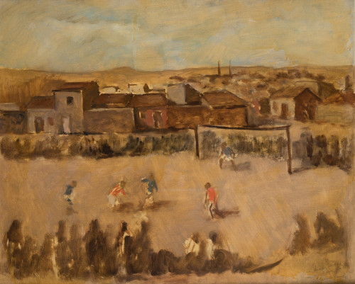 EDUARDO VICENTE, "Suburbio", Óleo sobre lienzo