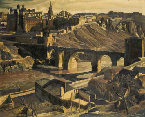 SANTIAGO URANGA , "Toledo", Óleo sobre lienzo