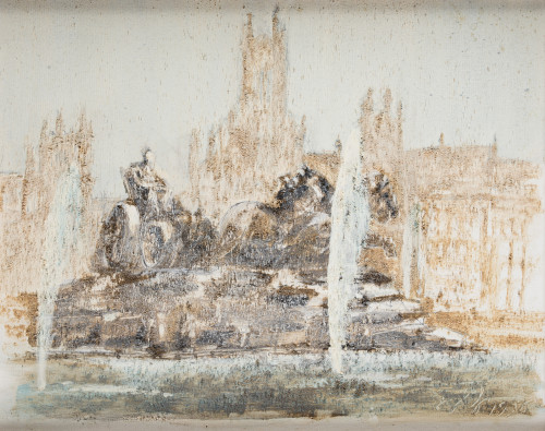 MIGUEL FISAC, "La fuente de la Cibeles", 1996, Técnica mixt