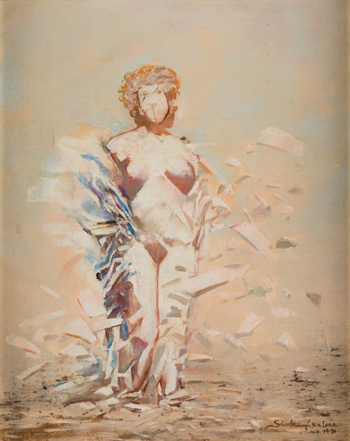 MARIA ANTONIA SÁNCHEZ ESCALONA, "Desnudo", 1990, Óleo sobre