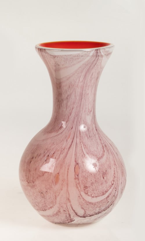 Murano bent glass vase, Italy, c. 1960