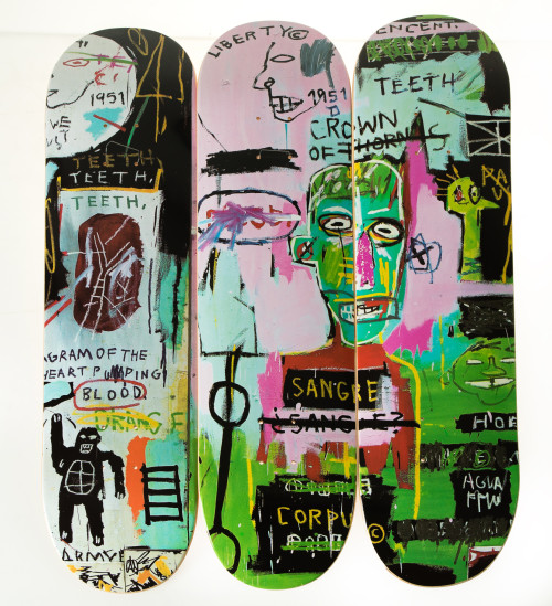 JEAN MICHEL BASQUIAT, "In Italian Skate Deck", Seriagrafías