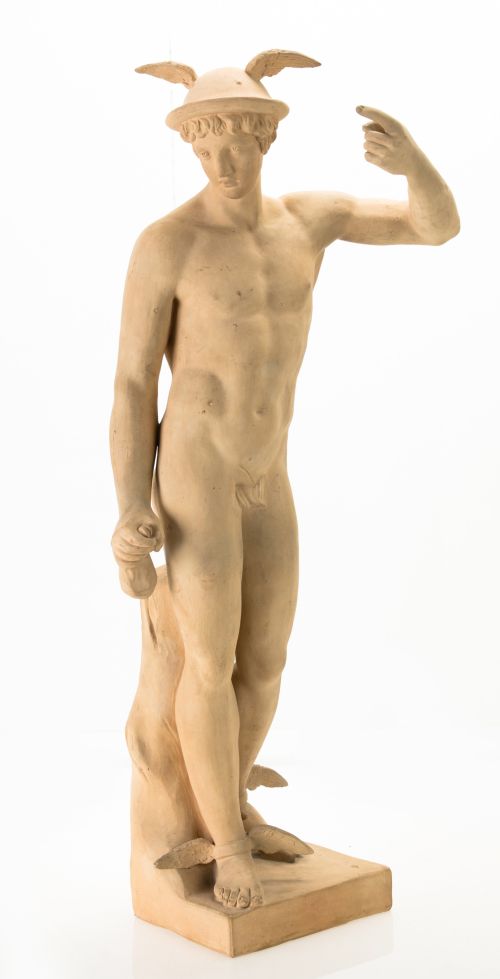 "Mercury", patinated clay sculpture following classic model