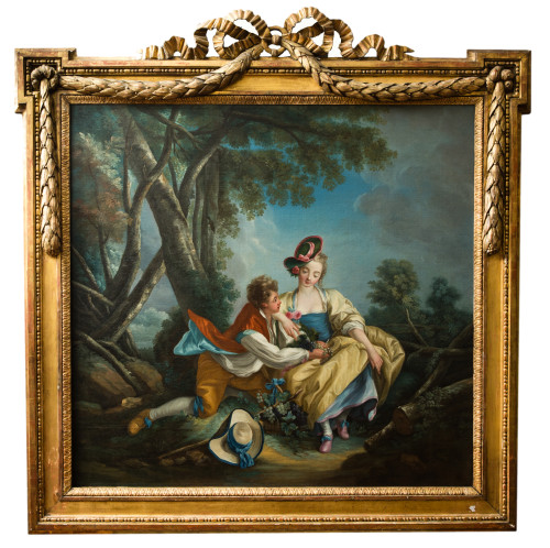 SEGUIDOR DE FRANCOIS BOUCHER , "Alegoría del otoño", Óleo s