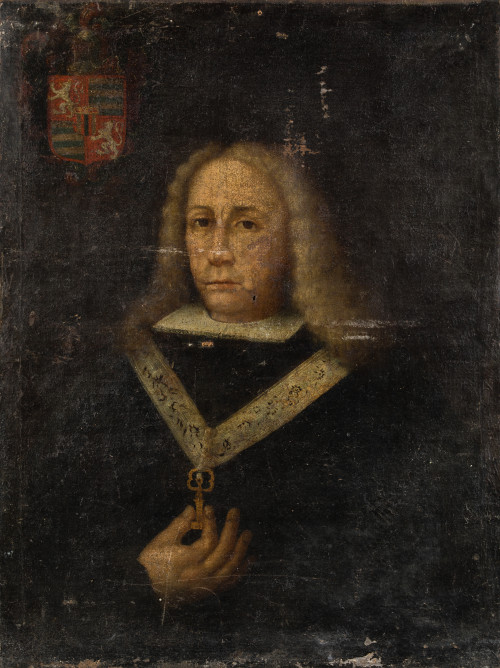 ESCUELA ESPAÑOLA, "Retrato de caballero", Óleo sobre lienzo.