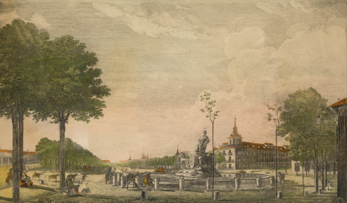 ISIDRO GONZÁLEZ VELÁZQUEZ, "Vista del Prado de Madrid desde