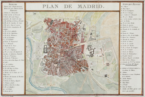 PIERRE ANTOINE-FRANÇOIS TARDIEU, "Plan de Madrid", Grabado 