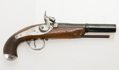 Pistola de pistón de viaje, manufactura vasca c. 1856-58