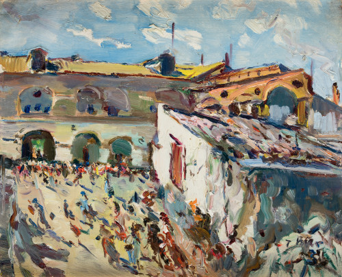 JOAQUÍN MIR TRINXET, "Mercado de Vilanueva y Geltru", 1938,