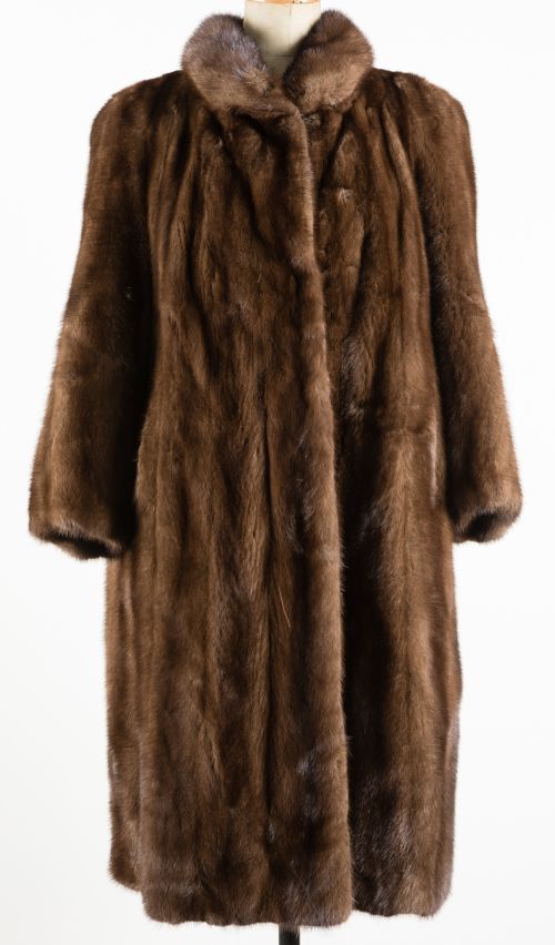 Brown mink coat