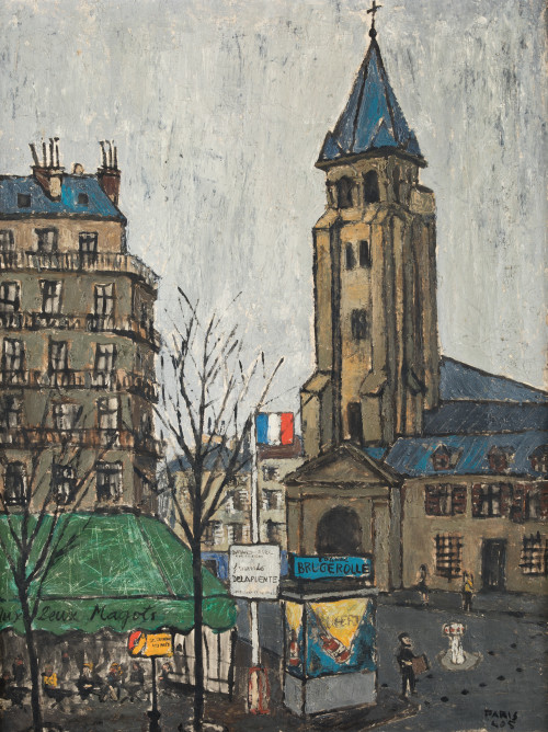 FERNANDO DELAPUENTE, "Saint-Germain des Prés, París", 1957,