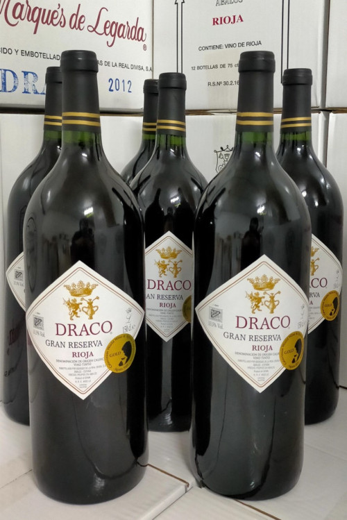 6 botellas magnum (1,5 litros) de Draco Gran Reserva 2006.