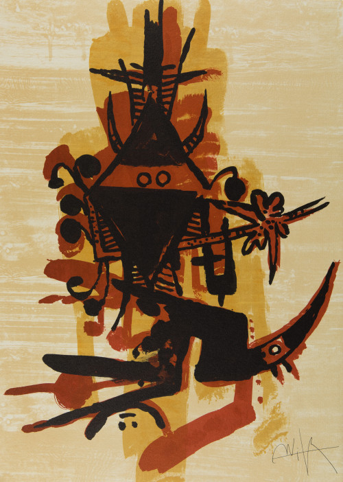 WIFREDO LAM, "El último viaje del buque fantasma", 12 litog