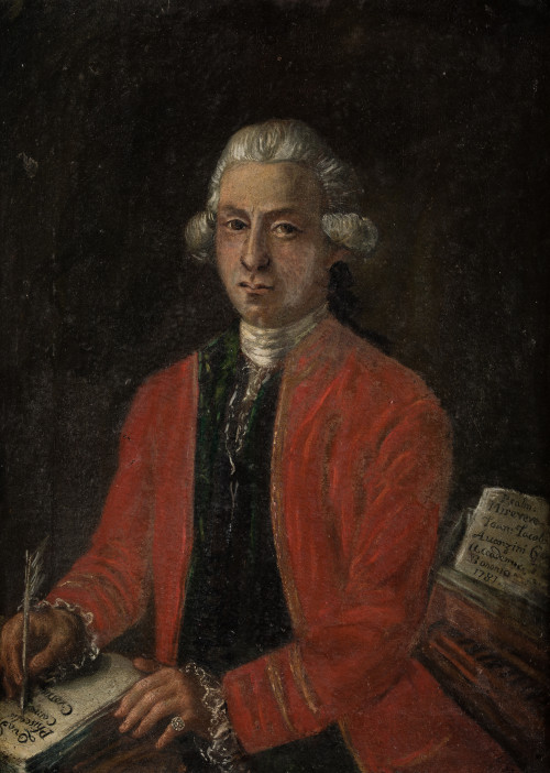  ESCUELA ITALIANA, "Retrato de Jacobo Avanzini, académico f