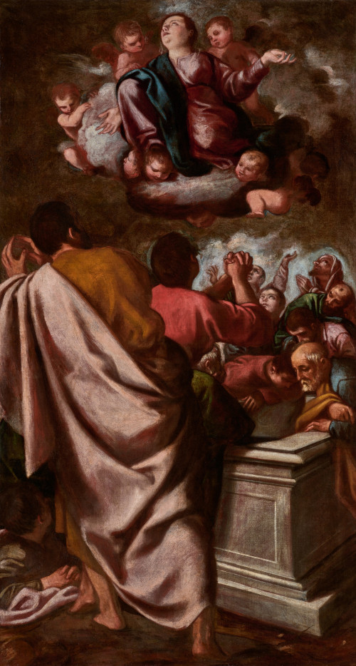 PEDRO ORRENTE, “Asunción de la Virgen”, Óleo sobre lienzo.