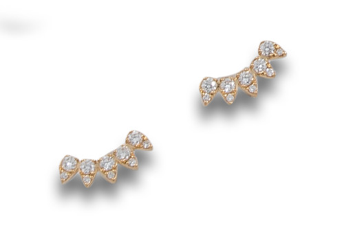 PENDIENTES EN ORO AMARILLO Y DIAMANTES