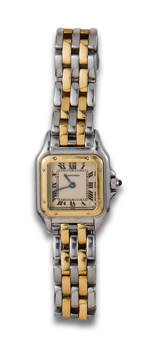 RELOJ DE PULSERA CARTIER PANTHERE, EN ACERO Y ORO