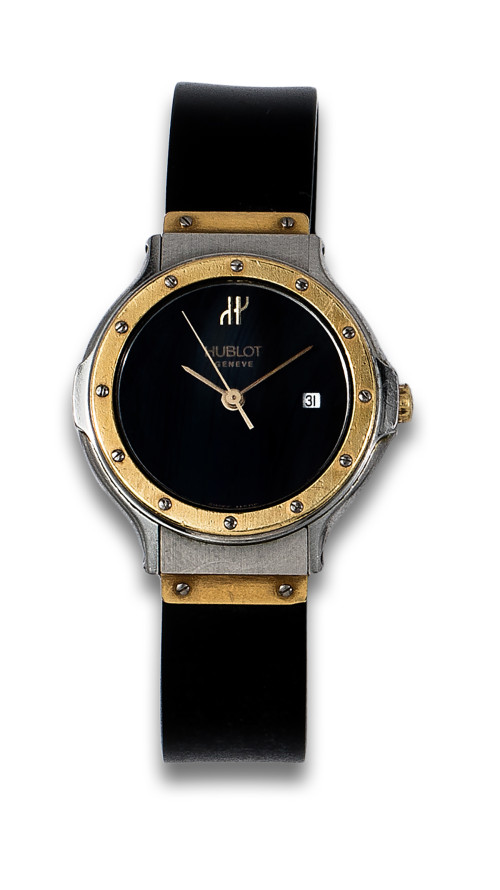 RELOJ DE PULSERA HUBLOT, EN ACERO Y ORO AMARILLO