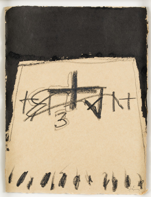 ANTONI TÀPIES, "Trapezi shape", 2004