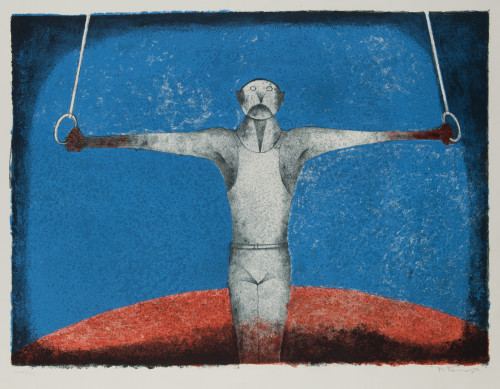 RUFINO TAMAYO, “El gimnasta, cruz de hierro”, 1988, Litogra