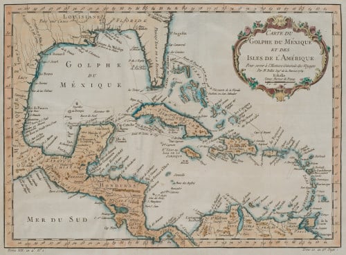 JACQUES NICOLAS BELLIN, "Mapa de las islas y costas del Gol