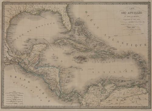 PIERRE ANTOINE-FRANÇOIS TARDIEU, "Mapa de las Antillas, Cen