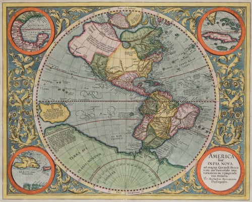 MICHAEL MERCATOR, "America sive India Nova ad magnae Gerard