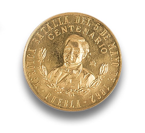 MONEDA CONMEMORATIVA DE LA HEROICA BATALLA DEL 5 DE MAYO DE