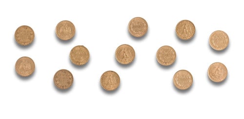 13 MONEDAS DE DOS PESOS MEXICANOS 