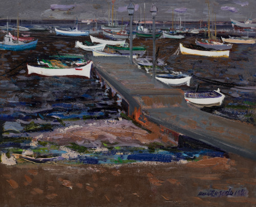 PHILIPPE MONTEAGUDO , "San Pedro del Pinatar", 1986, Óleo s