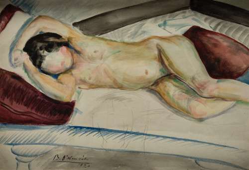 BENJAMÍN PALENCIA, "Desnudo", 1920, Acuarela sobre papel