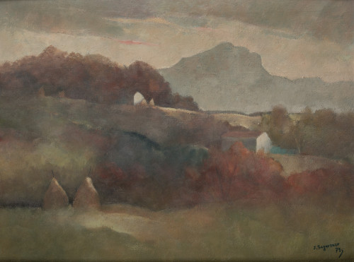 JAVIER SAGARZAZU, "Paisaje", 1979, Óleo sobre lienzo