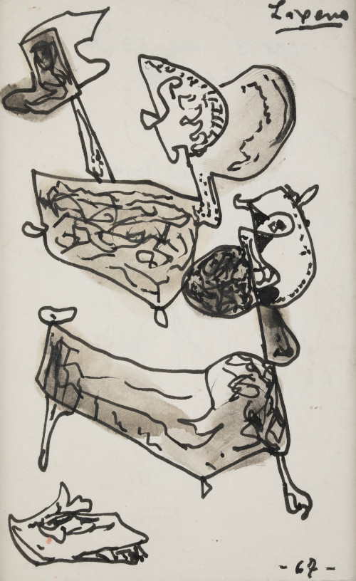 JOSÉ OTERO ABELEDO "LAXEIRO", "Sin título", 1967, Tintas so