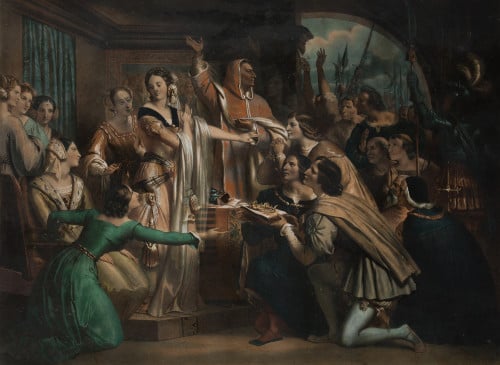 ACHILLE JACQUES JEAN MARIE DEVÉRIA, "Escenas de la vida de 