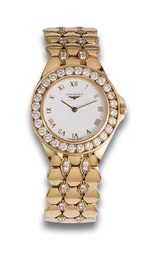 RELOJ DE PULSERA LONGINES DE ORO AMARILLO Y DIAMANTES