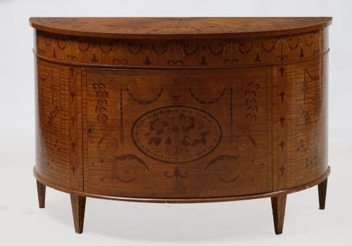 Adam style half-moon chest of drawers, England, 20th centur