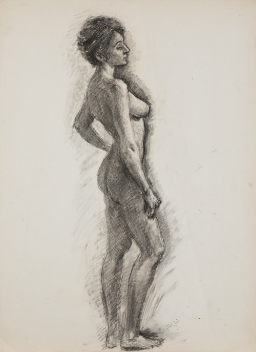 JOSÉ LUIS REY VILA, “Desnudo femenino”, Dibujo con grafit