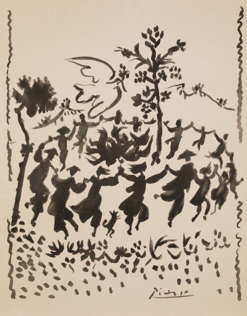 PABLO RUIZ PICASSO (DESPUES),  “Vive la paix” , Litografí