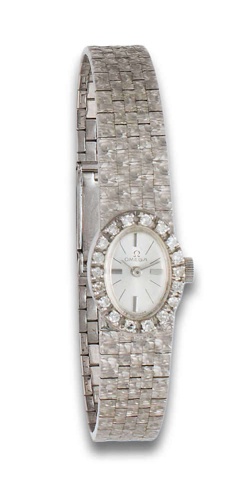 RELOJ DE PULSERA DE DAMA OMEGA EN ORO BLANCO Y DIAMANTES