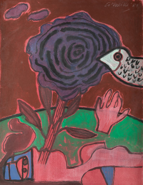 GUILLAUME CORNEILLE, “Sin título”, 1981, Gouache sobre pa