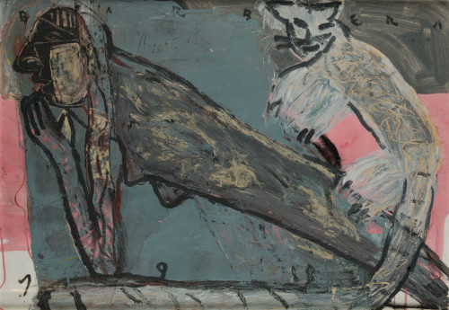 JUAN JOSÉ BARBERÁ, "Sin título", 1988, Técnica mixta sobre