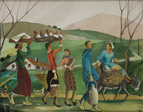 FÉLIX ARTETA, FÉLIX ARTETA Bilbao (1890) / (1986) "Peasants