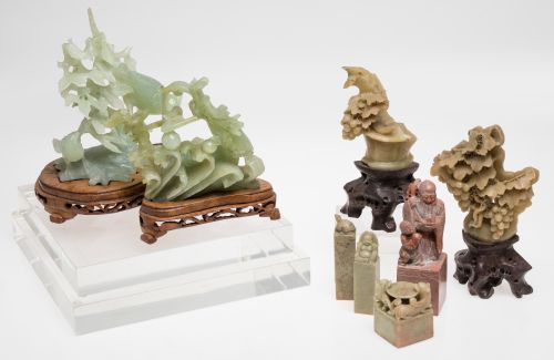 Two groups of Chinese jade, China, 20th century