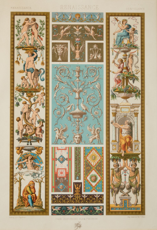 ALBERT-CHARLES-AUGUSTE RACINET, "Motivos decorativos. Renai